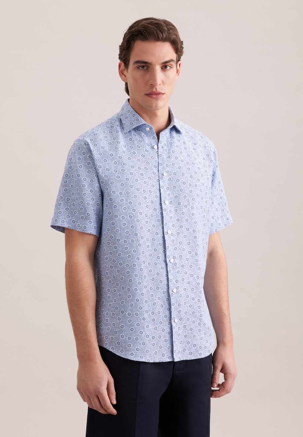 Herren Leinenhemd - Druck