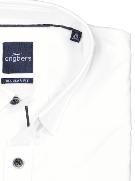 Herren Hemd uni , Reinweiss