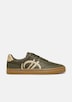 Sneaker in Leder-Optik mit Artwork-Details