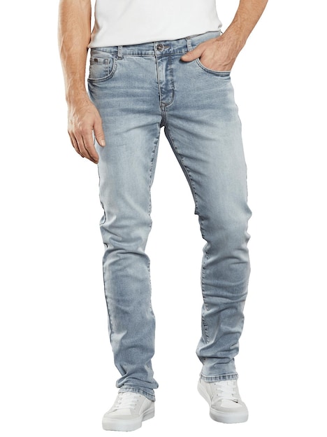 Herren Super-Stretch-Jeans regular , Hellblau