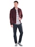 Herren Lederjacke aus Lammleder in Velouroptik , Bordeaux