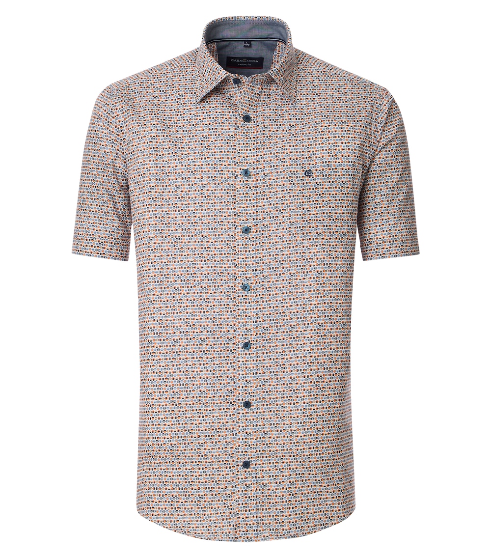 CASAMODA Freizeithemd Kurzarm Print Casual Fit