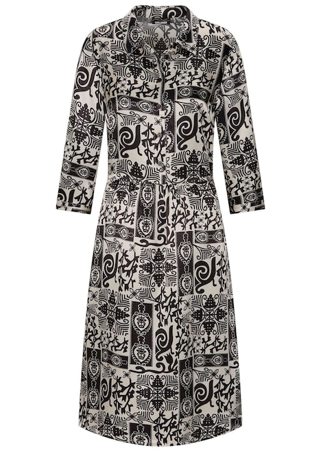 Viskosekleid mit Bicolor-Print