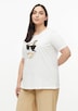 T-Shirt mit Print und Schmuckdetails