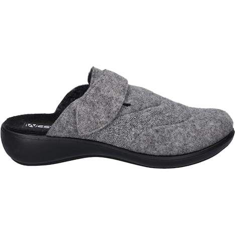 Damen Hausschuh Korsika 308, hellgrau