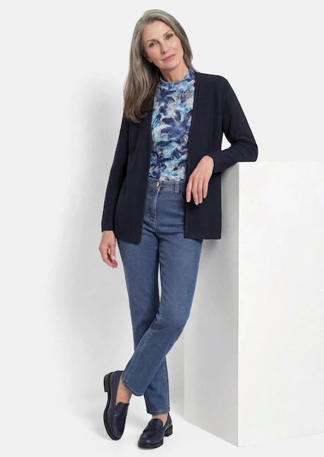 Feinstrickjacke mit Schurwolle