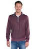 Herren Sweatshirt mit Stehkragen und Brusttasche , Dunkelrot