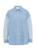 Popeline-Bluse im Relaxed Fit mit Streifenmix