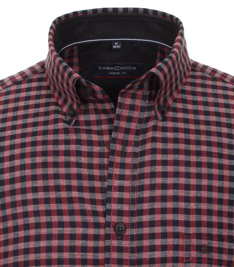 Flanellhemd kariert Casual Fit