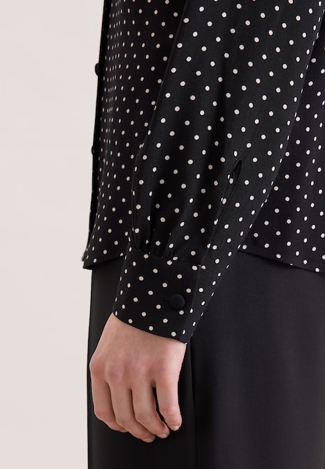 Damen Ausgestellte Bluse - Druck