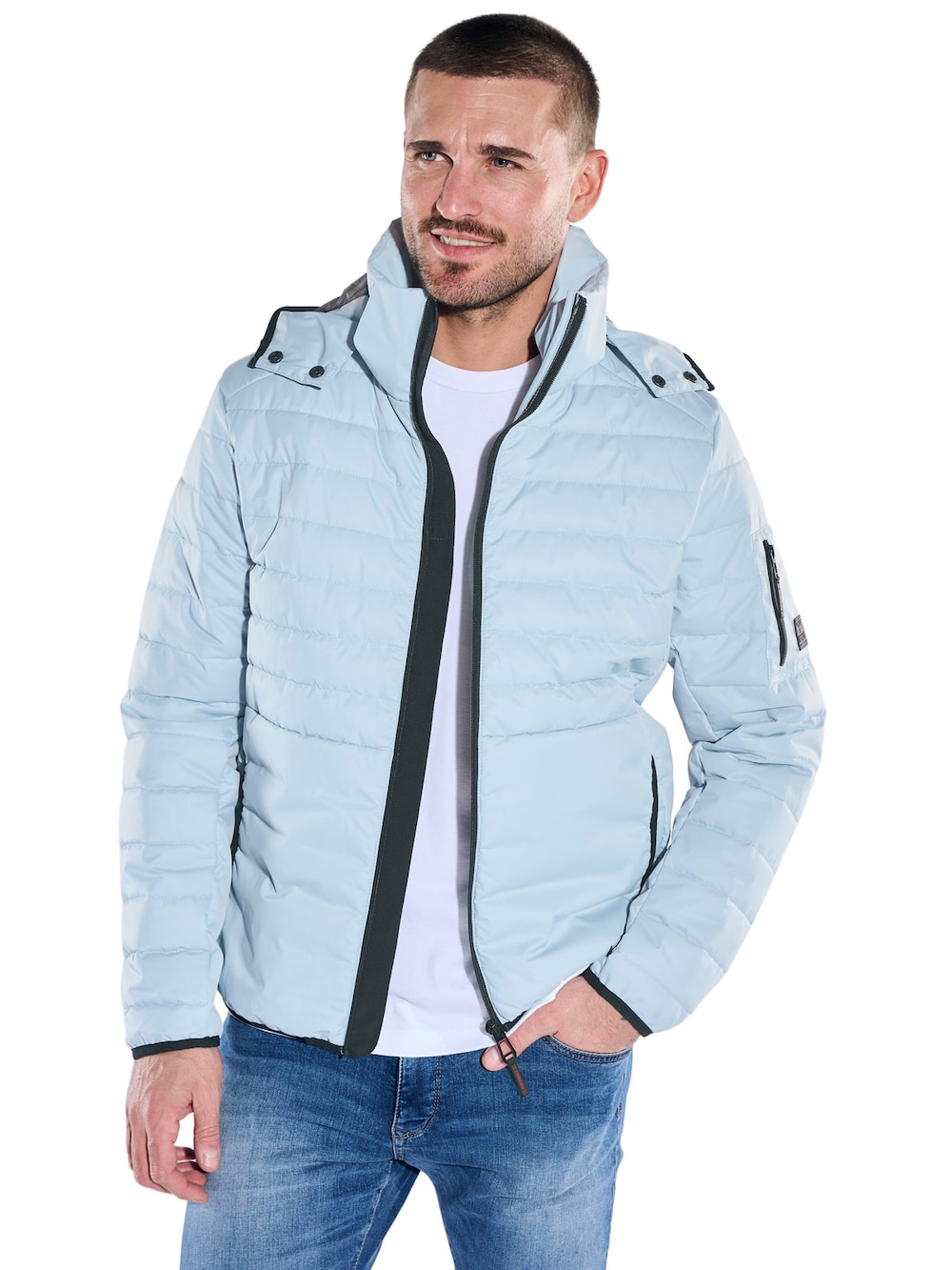 Herren Steppjacke , Hellblau