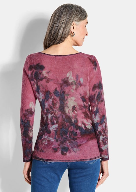 GOLDNER Gedessineerde pullover Tricot pullover met alpacawol