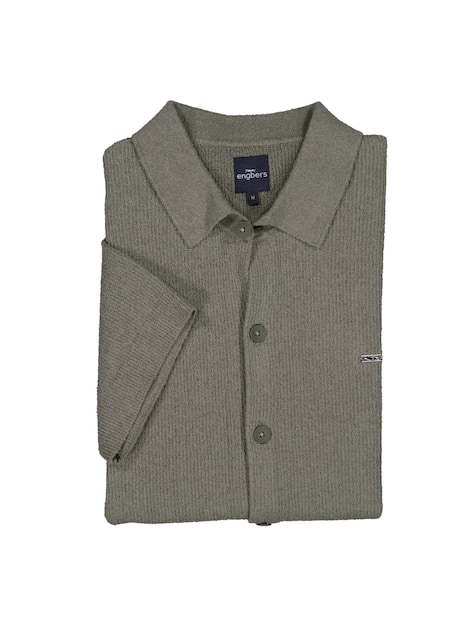 engbers Herren Kurzarm-Hemd uni , Oliv