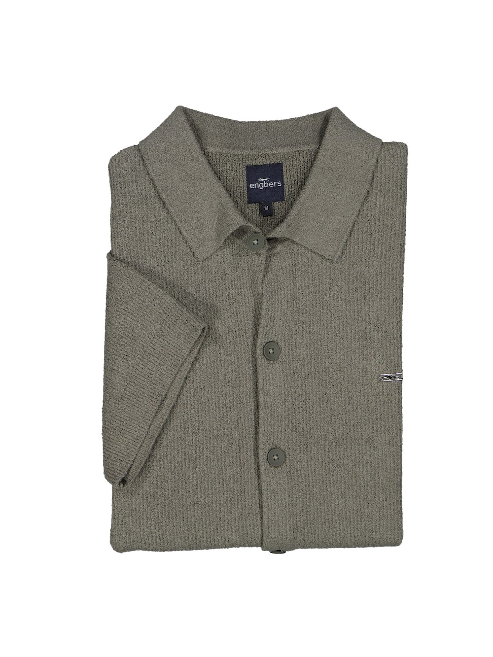 engbers Herren Kurzarm-Hemd uni , Oliv