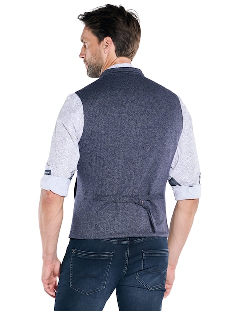 engbers Herren Sakko-Weste gemustert , Saphirblau