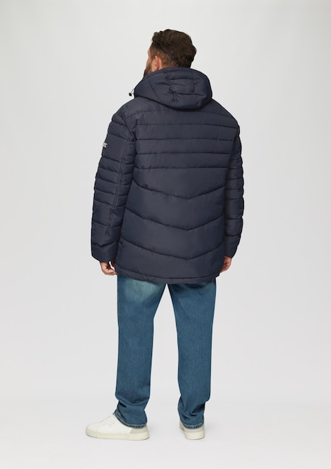 Gesteppte Jacke mit abnehmbarer Kapuze