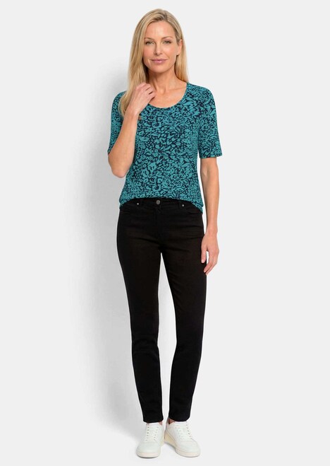 Viskoseshirt mit Leo Print