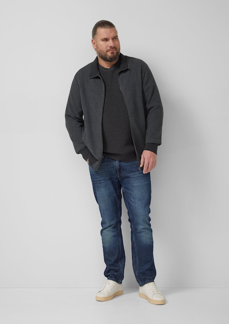 Strickpullover mit Crew Neck und Strukturmuster