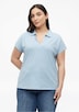 T-Shirt mit Polokragen und überschnittenen Schultern