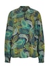 Viskose-Satin-Bluse mit Paisley-Muster