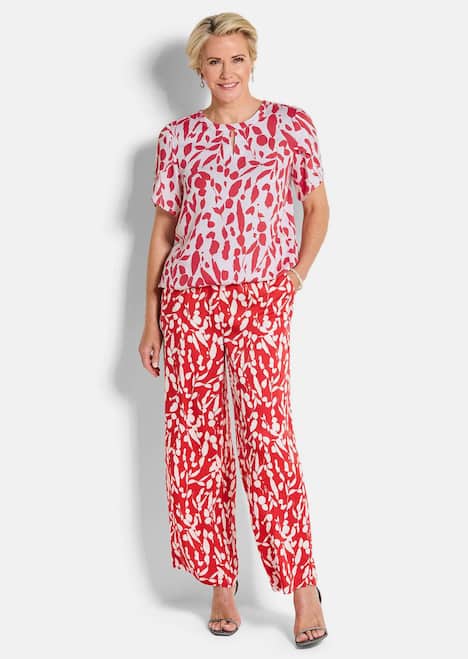 Viskosebluse mit Tulpenärmeln