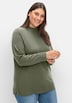 Strickpullover Langarm Uni Stehkragen
