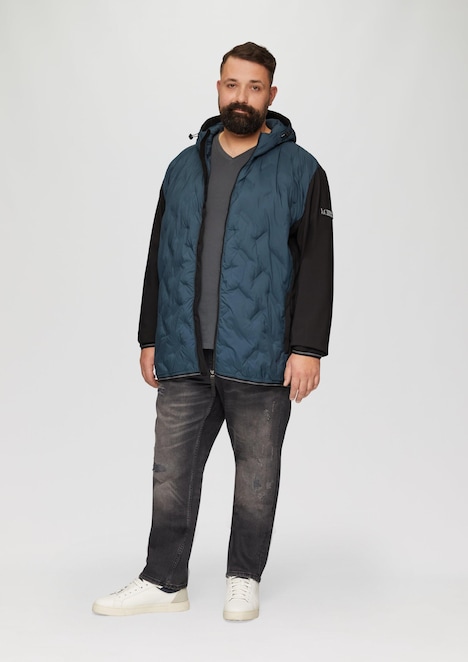 Leichte Steppjacke im Fabricmix
