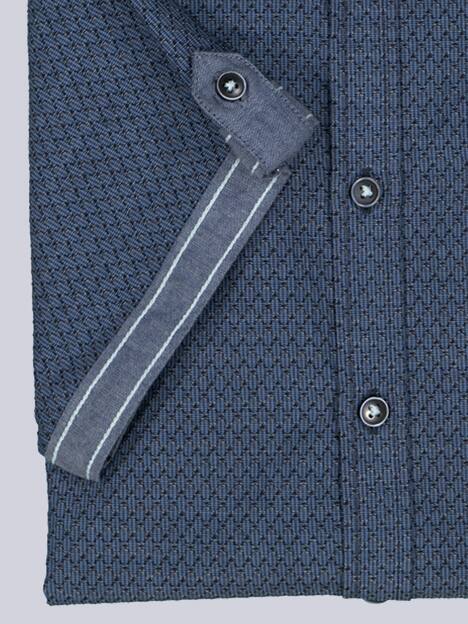 engbers Herren Kurzarm-Hemd strukturiert , Brilliantblau