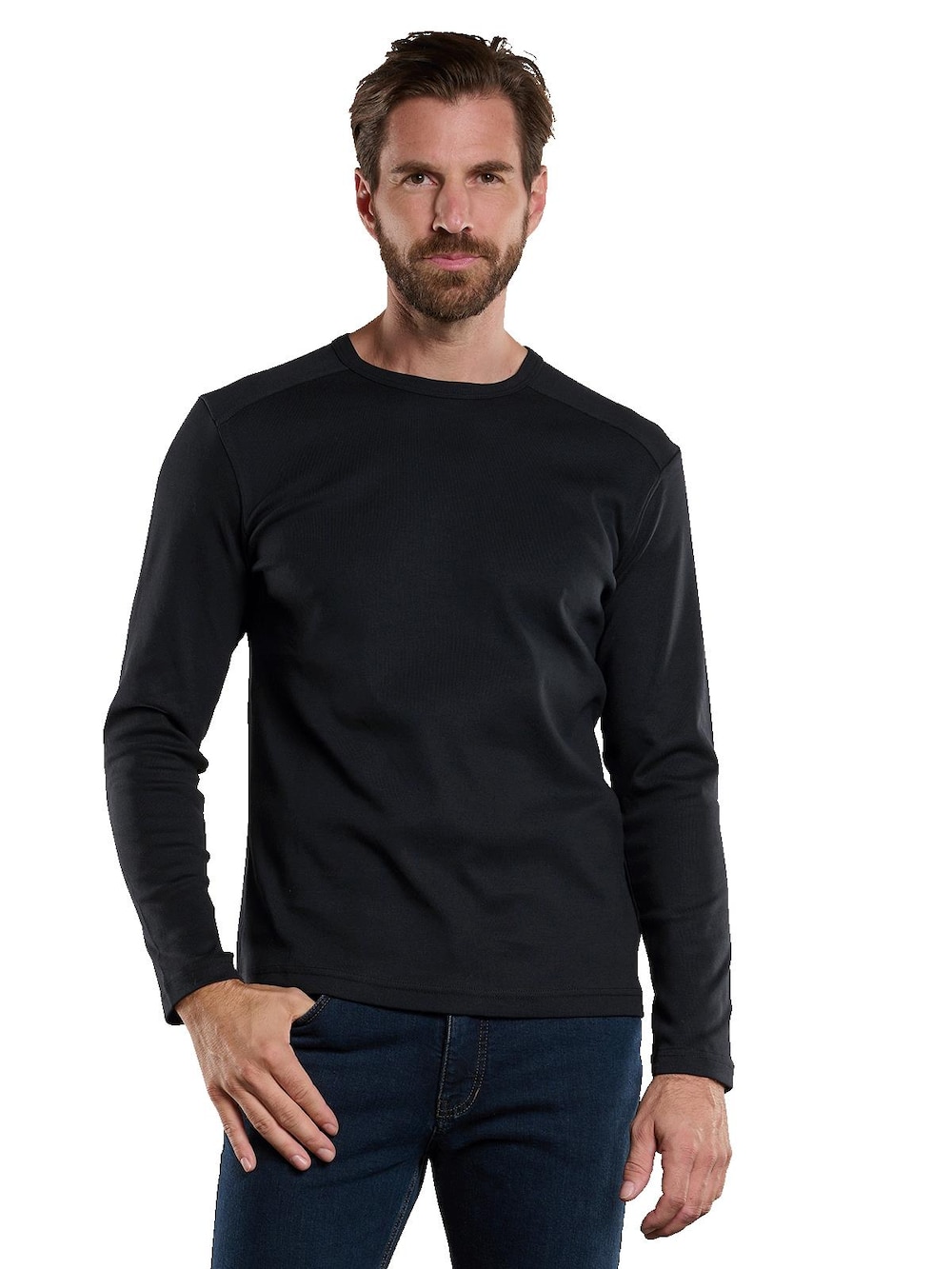 Herren Langarm-Shirt My Favorite organic , Schwarz
