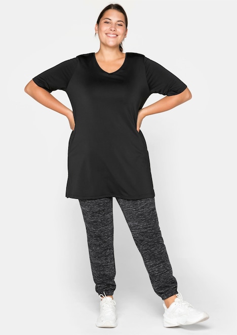 Funktionsshirt Kurzarm Uni Rundhalskragen