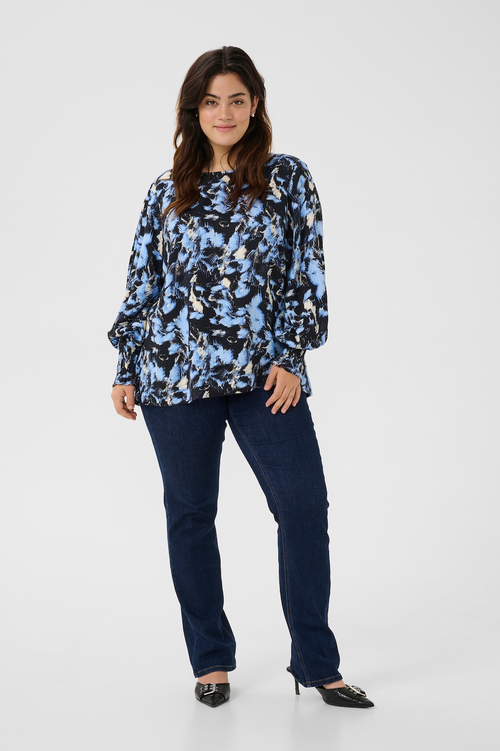 Langarm-Bluse Regular fit