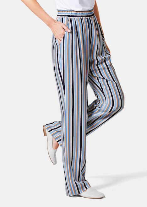 GOLDNER Palazzo-broek Palazzobroek met zomerse print