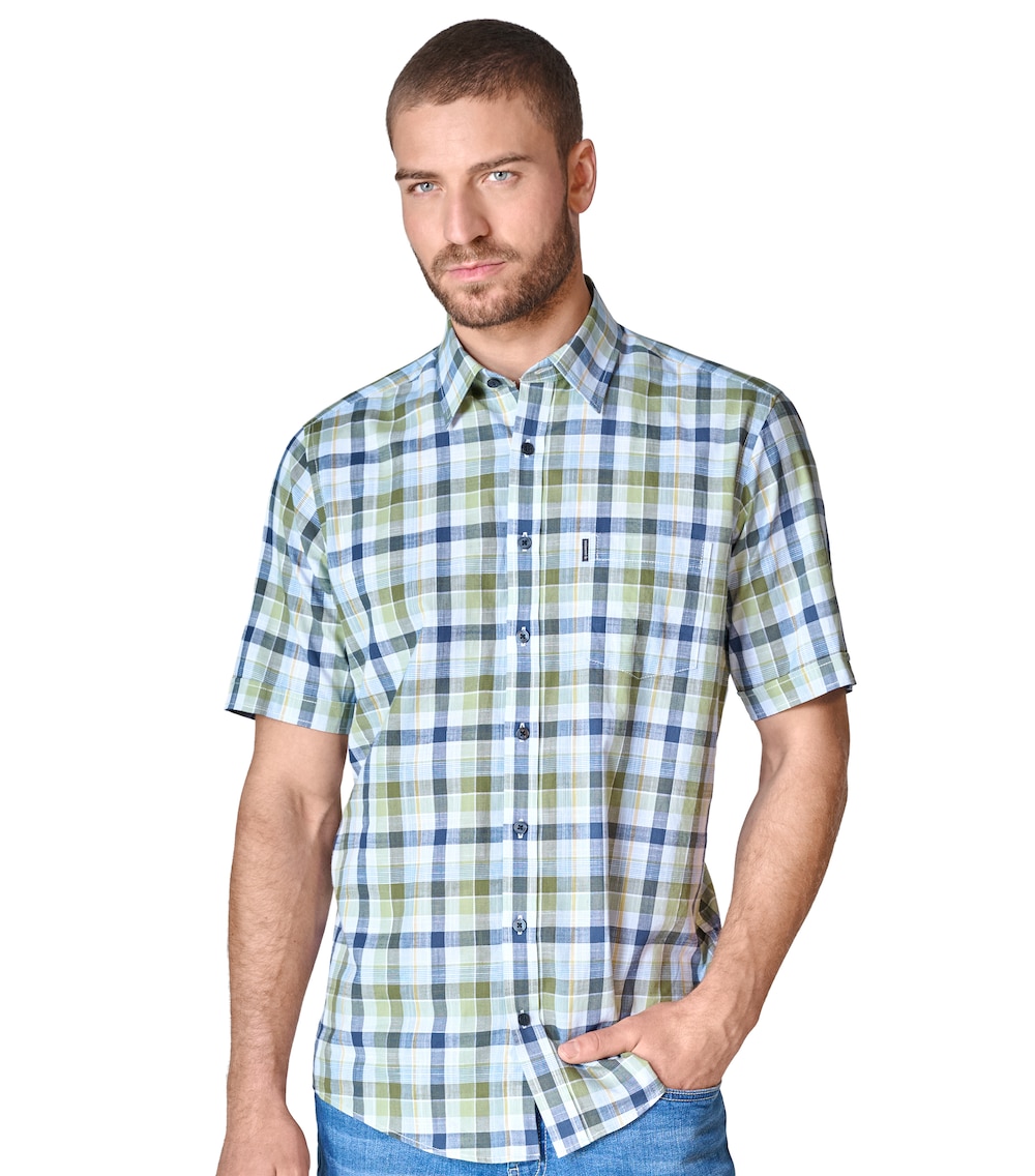 Freizeithemd Kurzarm kariert Casual Fit