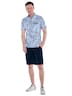 engbers Herren Kurzarm-Hemd gemustert , Hellblau
