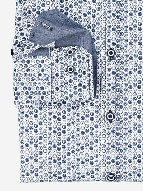 engbers Herren Langarm-Hemd gemustert , Hellblau