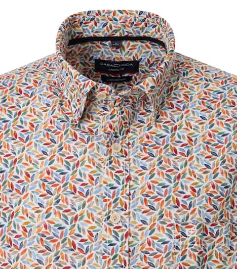 Leinenhemd Print Casual Fit