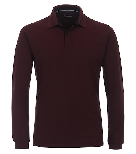 Polo-Shirt Langarm uni