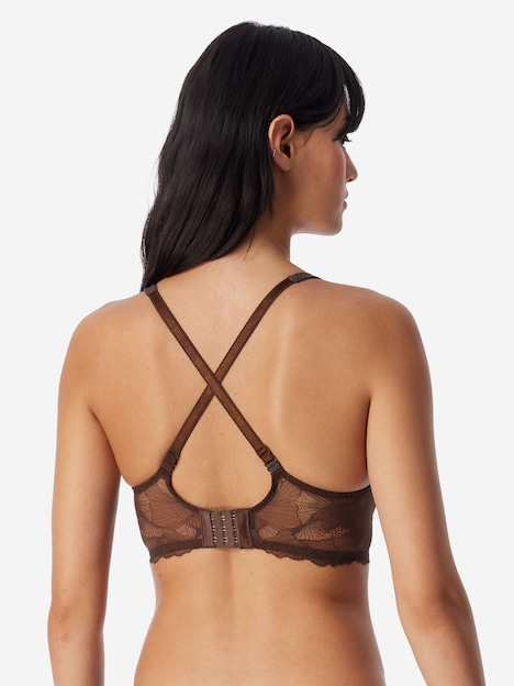 Schiesser Damen Bügelloser BH Unique Premium deepbrown