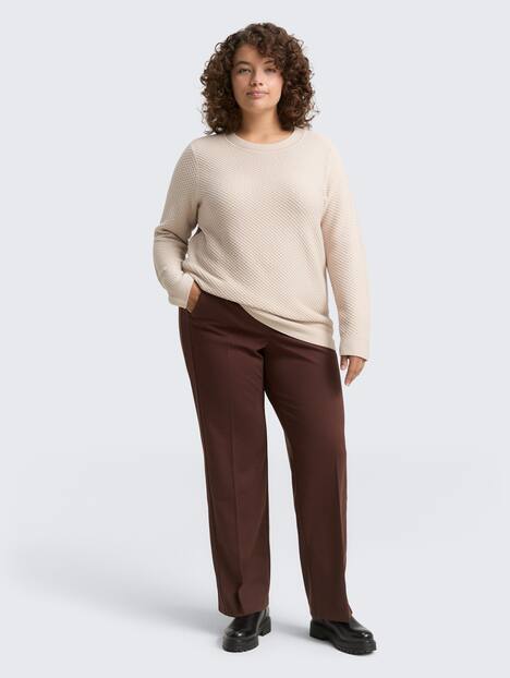 Loose Fit Strickpullover aus Baumwolle