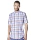 Leinenhemd kurzarm kariert Casual Fit
