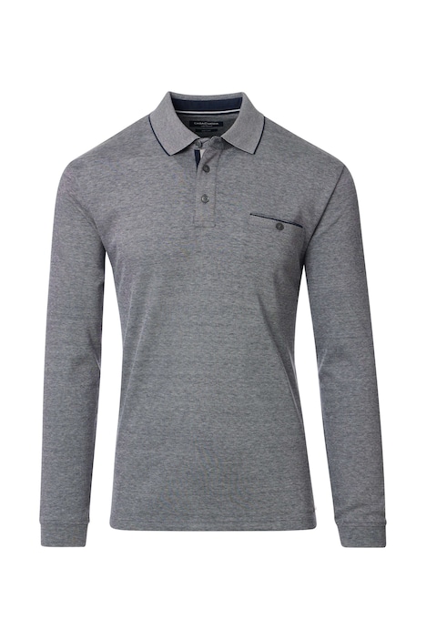 Polo-Shirt Langarm uni