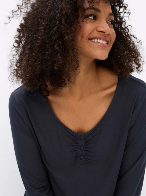 3/4-Arm-Shirt 3/4-Arm-Shirt mit dekorativen Raffungen 3/4-Arm keine Angabe