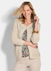 Elegante Strickjacke mit Rippenblende