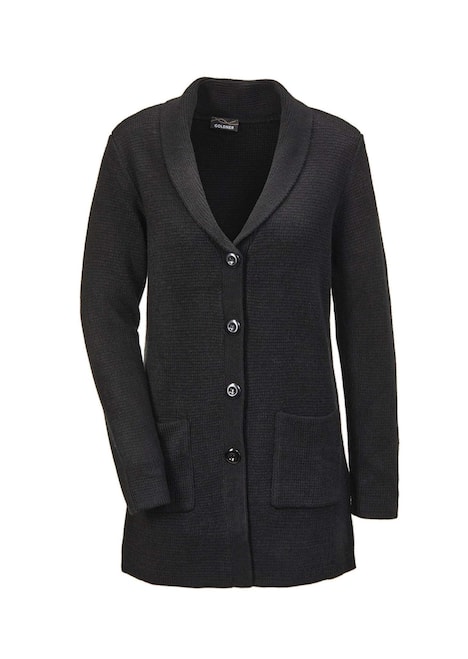 Kuschelweiche, kaschierende Strickjacke