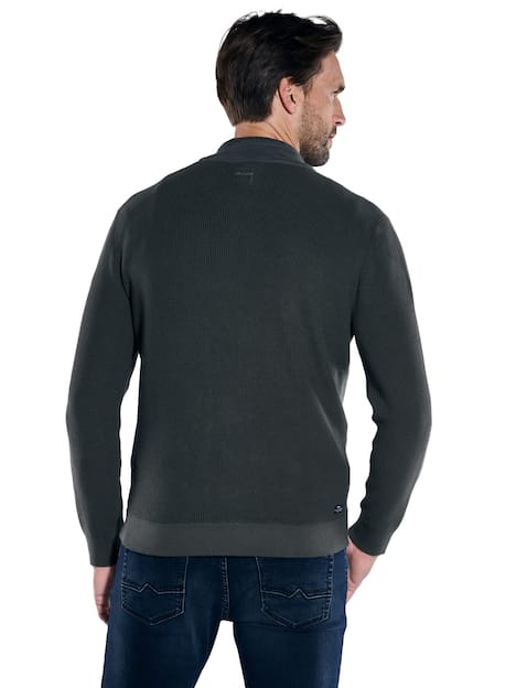 engbers Herren Pullover mit Troyerkragen , Petrolgruen