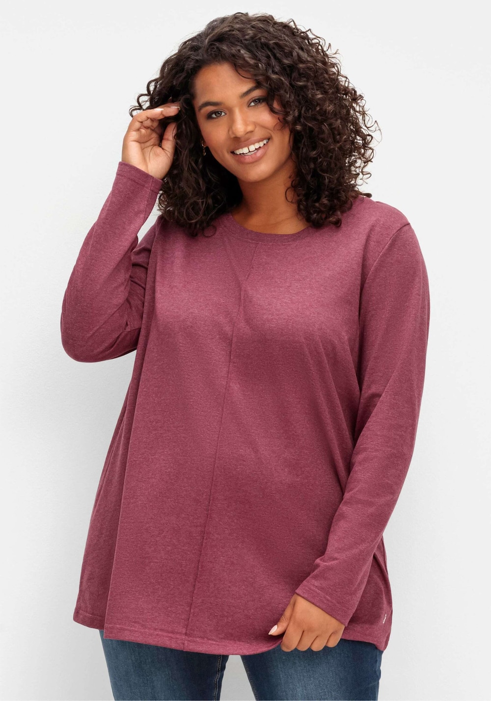 Langarmshirt Langarm Meliert