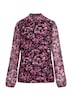 Mesh-shirt met paisley-print