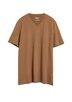 Baumwoll-T-Shirt mit Logo-Print und V-Neck