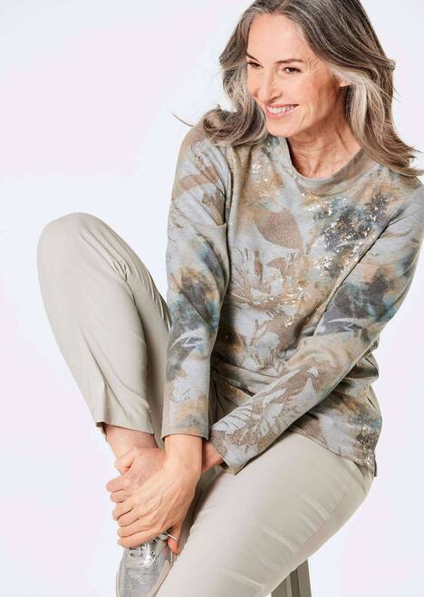 Elegantes Langarmshirt mit Foliendruck