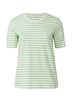 Gestreiftes Jersey-T-Shirt im Regular Fit mit Herz-Stickerei